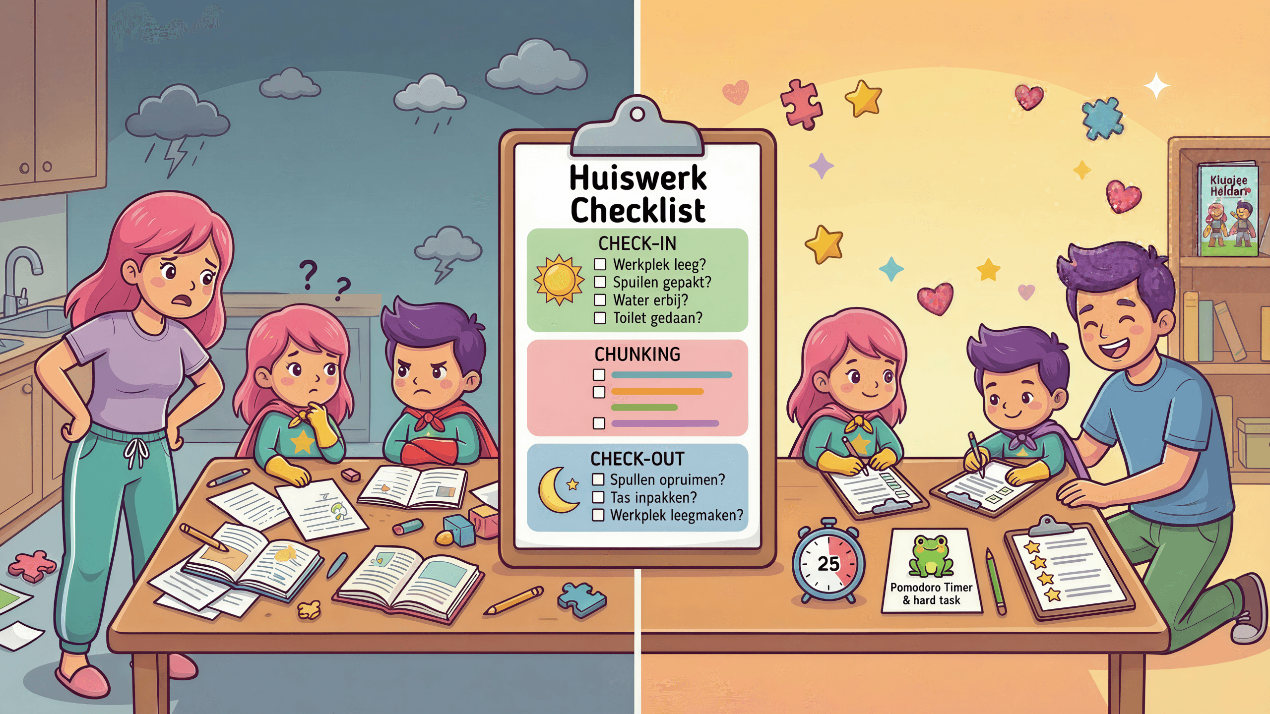 Huiswerk zonder strijd