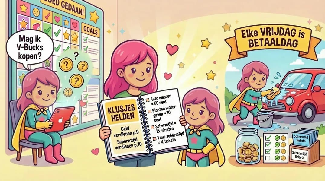 Geld en schermtijd verdienen